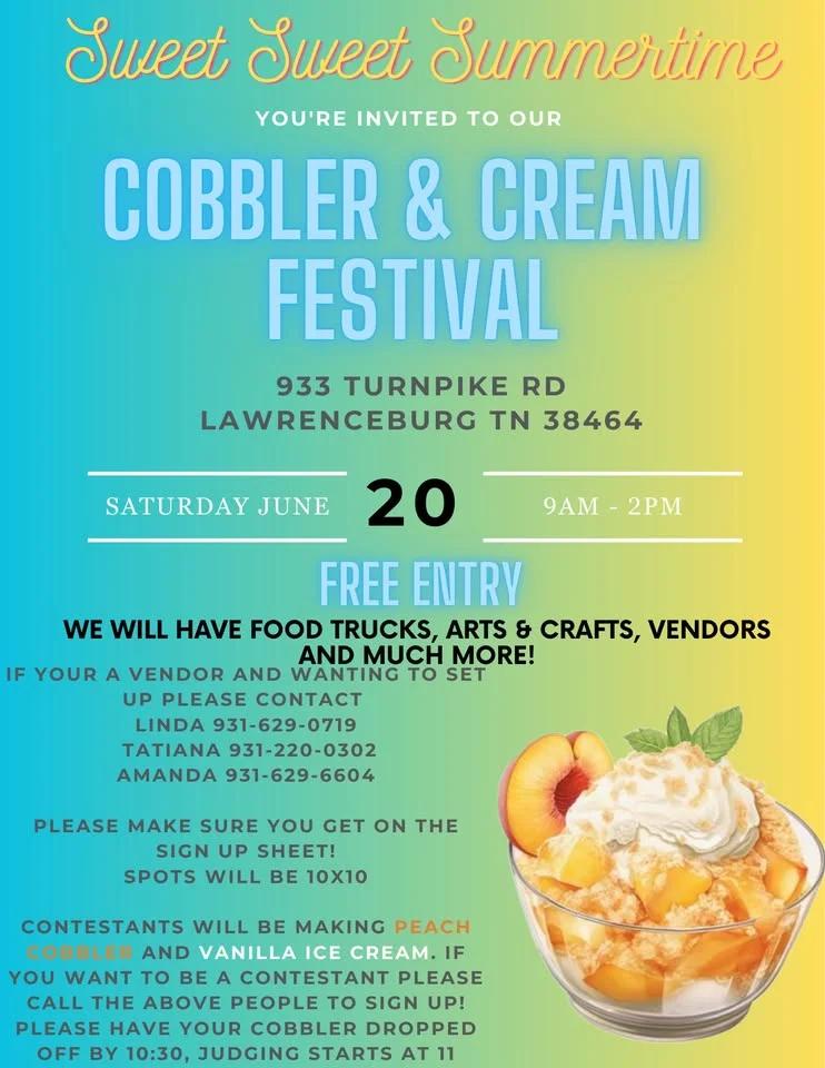 PEACH COBBLER AND CREAM FESTIVAL