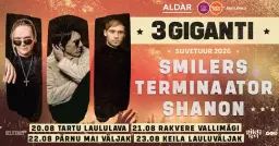 3 GIGANTI TUUR 2026 – Terminaator, Smilers, Shanon