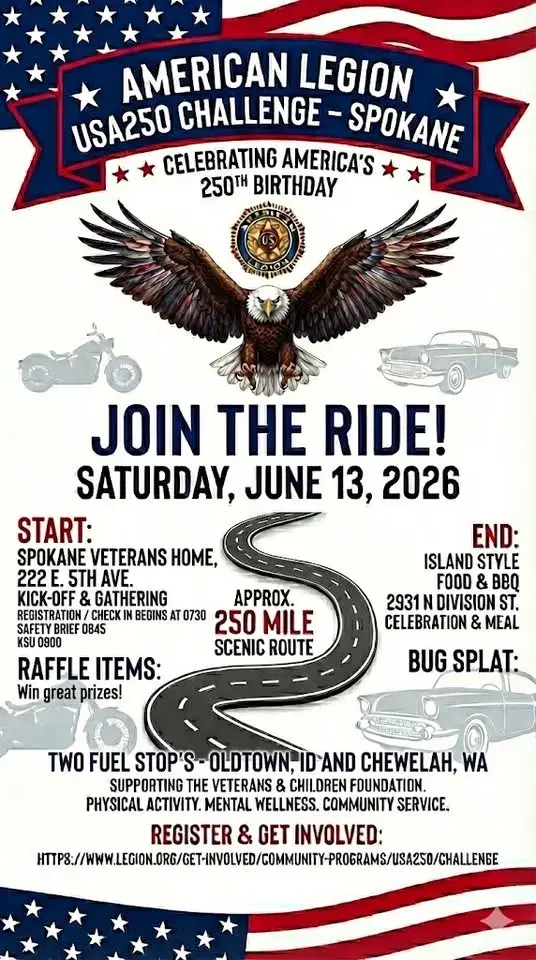 USA 250th Birthday Party Ride and Celebration