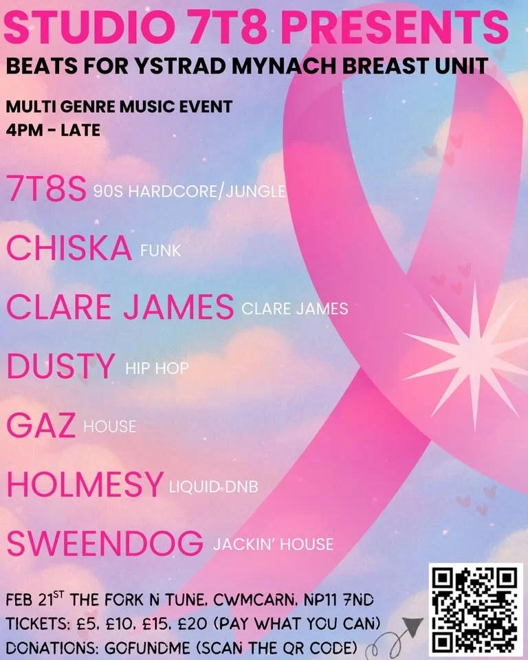 Studio 7T8 Presents: Beats for Ystrad Mynach Breast Unit