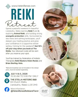 July Reiki Retreat Weekend in Beautiful Llandudno