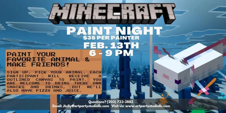 Minecraft Paint Party