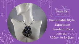 Sustainable Style: Statement Pendant Class