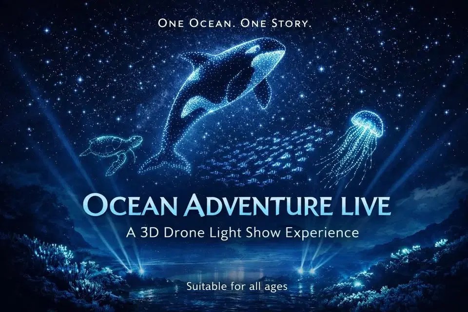 Ocean Adventure -Drone & Laser Show - Live