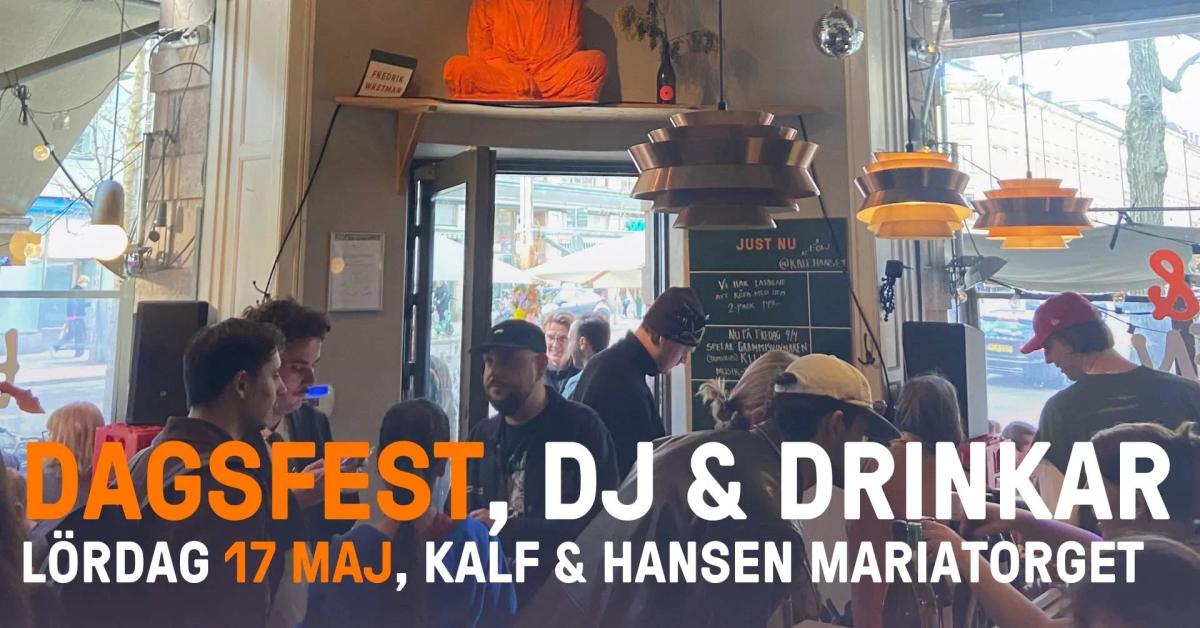 đ Dagsfest pĂ„ Kalf & Hansen Mariatorget med DJ Leandro Carrere & Stockholms BrĂ€nneri đčđ¶