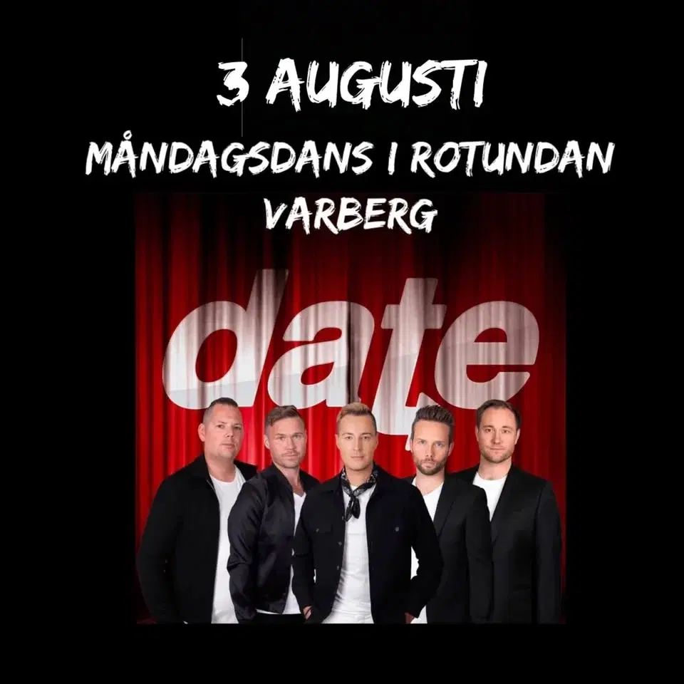 Måndagsdans till Date i Varberg 3 augusti 2026