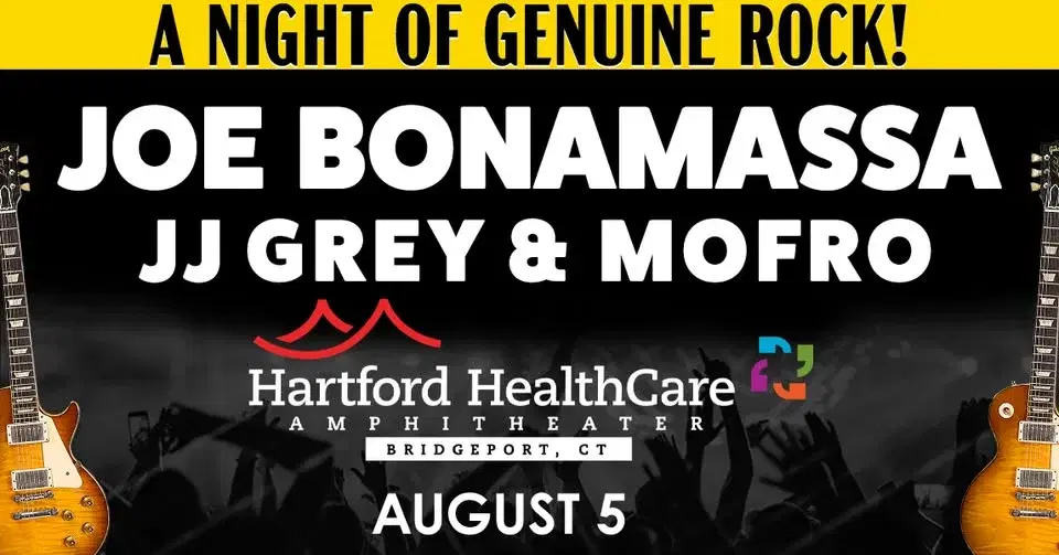 Joe Bonamassa with JJ Grey & Mofro Live in Bridgeport, CT on August 5th, 2026