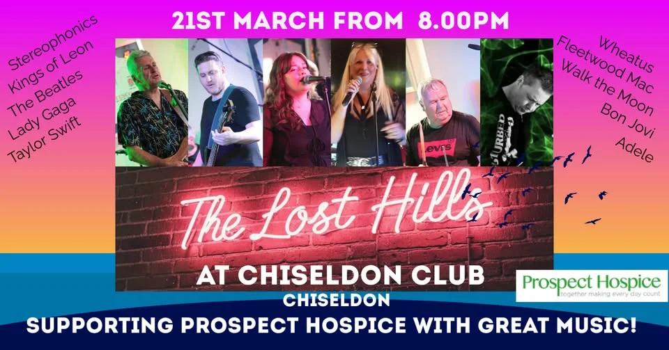 The Lost Hills supporting Prospect Hospice at Chiseldon Sports and Social Club