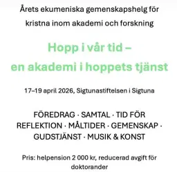 Kristen i Akademins helgmöte 2026 - Hopp i vår tid: en akademi i hoppets tjänst