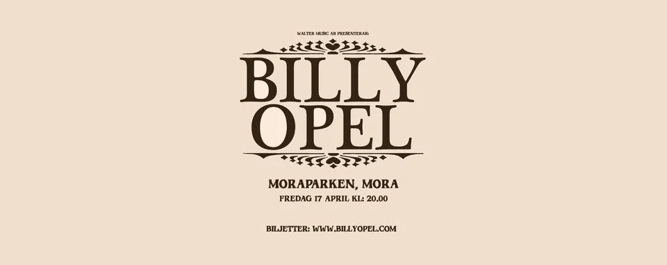 Billy Opel - Moraparken, Mora