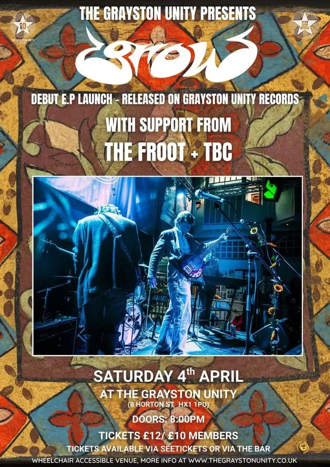 GROW'S E.P LAUNCH with support The Froot & TBC