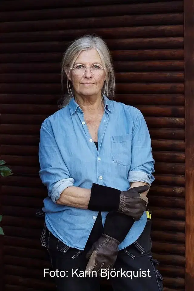 Vildare rosor i en naturlik trädgård