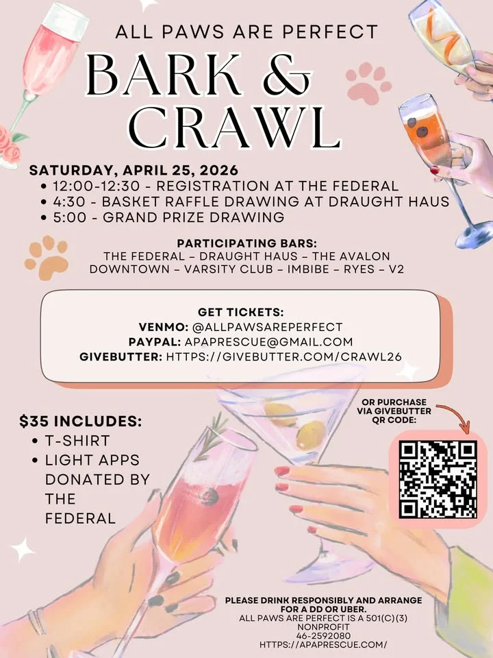 Bark & Crawl 2026 🍻 (Bar Crawl Fundraiser)