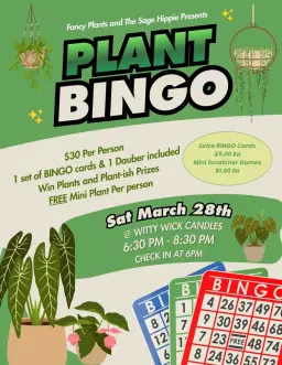 🌱✨ PLANT BINGO NIGHT! ✨🌱