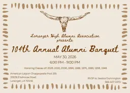 104th Annual Loranger Alumni Banquet
