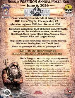 Chaos to Sons Of Poseidon Poker Run for Battle Dawgs