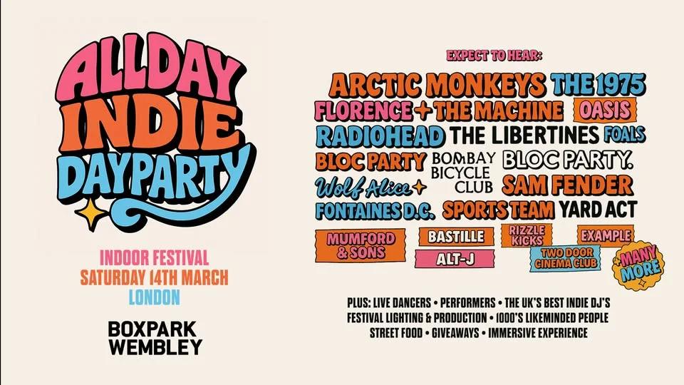 Daytime Indie Festival - London Boxpark Wembley