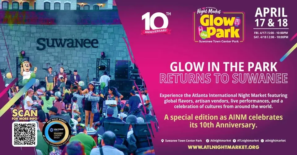 The Atlanta International Night Market: Glow in the Park – 10th Anniversary