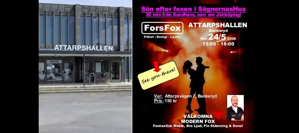 ForsFox Modern Fox, 24/5-26 AttarpsHallen Bankeryd (Jönköping), efter foxen i SägnernasHus