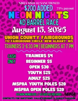 Neon Nights Barrel Race 🐆