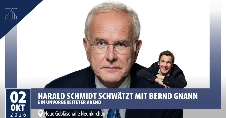 Harald Schmidt schwätzt mit Bernd Gnann | Neue Gebläsehalle Neunkirchen