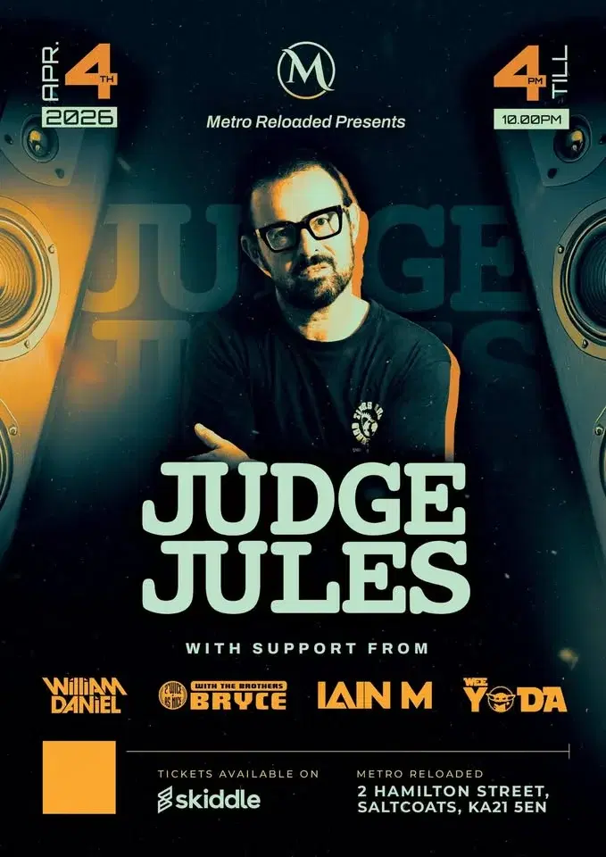 Metro Reloaded proudly presents the legendary JUDGE JULES