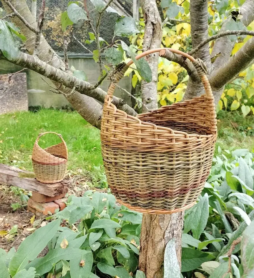Egg Basket with a Polish Asymmetric Border Willow Weaving Workshop