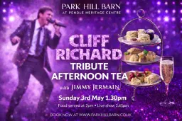 Cliff Richard tribute afternoon tea with Jimmy Jermain at Park Hill Barn Barrowford