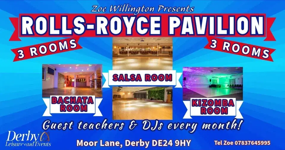 ROLLS-ROYCE OCTOBER 16th - 3 ROOMS - Salsa ~ Bachata ~ Kizomba Party