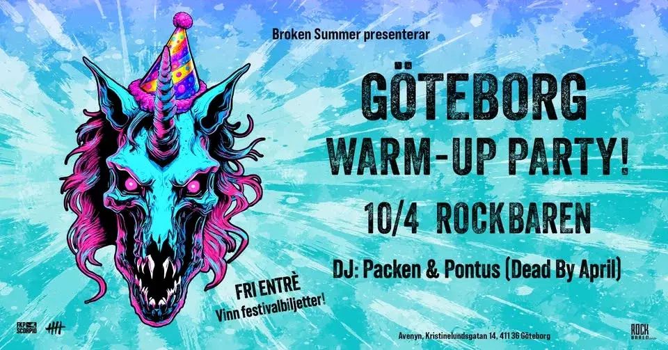 Broken Summer Warm Up-Party | Göteborg, Rockbaren | FRI ENTRÈ