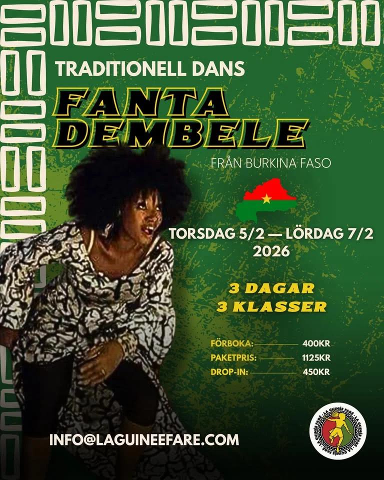 Traditionell Dans Workshop Från Burkina Faso Med Fanta Dembele