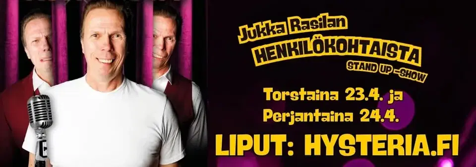 Jukka Rasilan HENKILÖKOHTAISTA -Stand up show