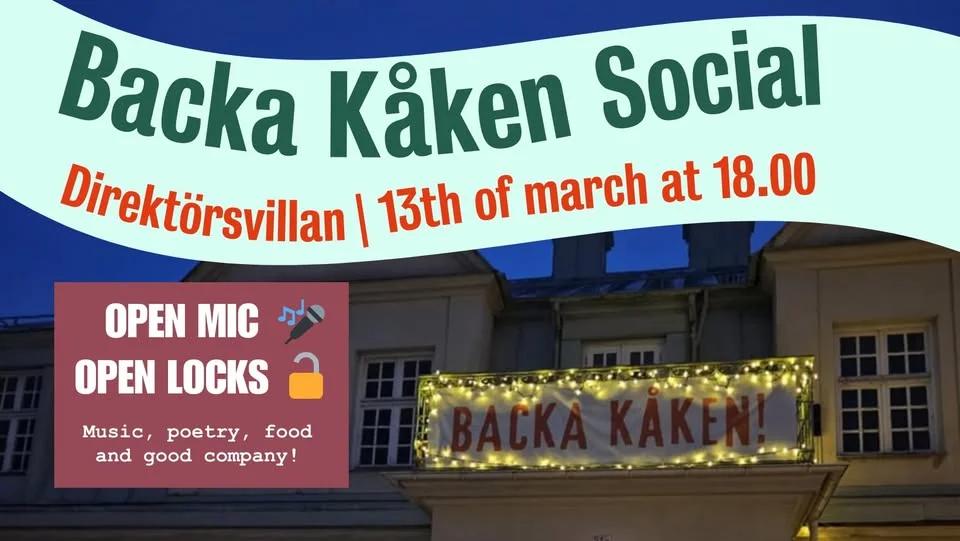 Backa Kåken Social | Open mic | mat & umgänge