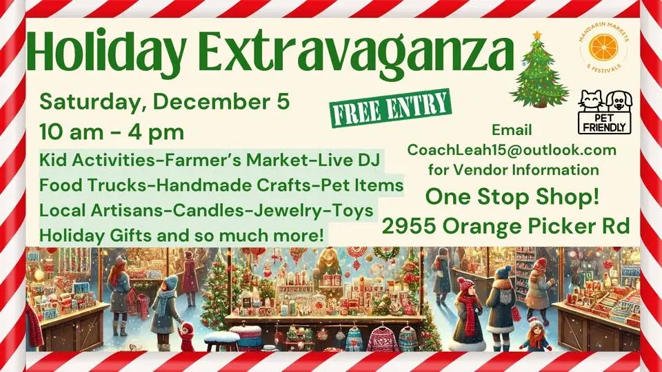 12/5 FREE Holiday Extravaganza at Mandarin Markets