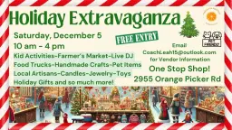 12/5 FREE Holiday Extravaganza at Mandarin Markets