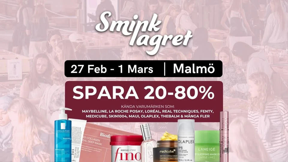 SMINK OUTLET I MALMÖ - SPARA UPP TILL 80%