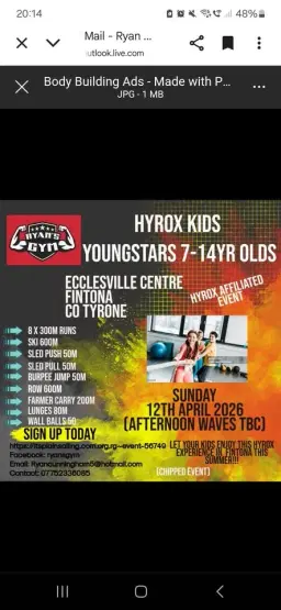 Official Hyrox Youngstars or Parent & Child Fintona County Tyrone 2026