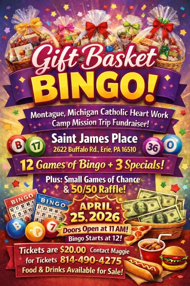 Mission Trip Gift Basket Bingo