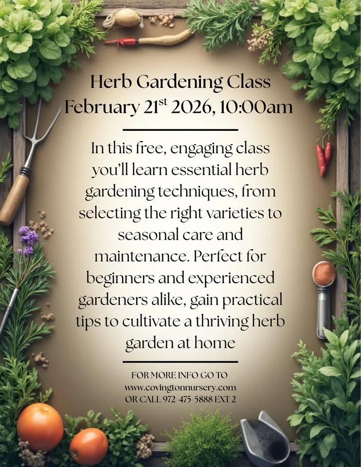 Herb Gardening Class!