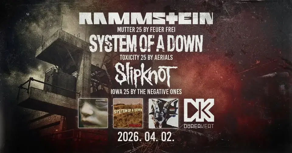 Rammstein - Mutter, SOAD - Toxicity, Slipknot - Iowa đ„ 25th anniversary đ„ DĂŒrer Kert
