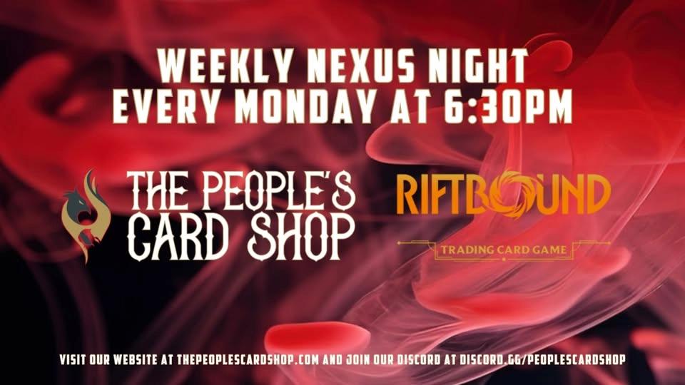 Monday Riftbound | League of Legends Trading Card Game Nexus Play Event at The People's Card Shop
