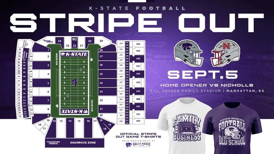 K-State Football Home Opener Stripe Out vs Nicholls