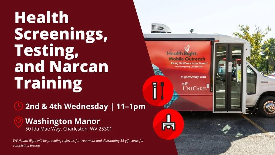 Health Screenings, Testing, and Narcan Training at Washington Manor