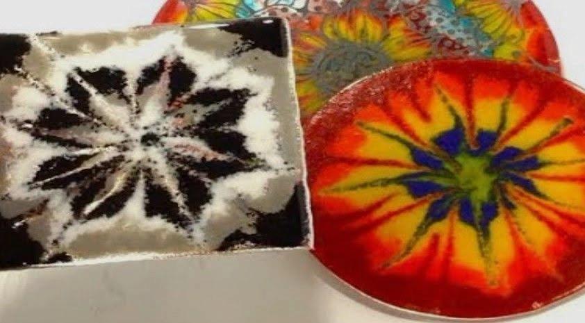 Fused Glass: Tie Dyed Trinket Dish