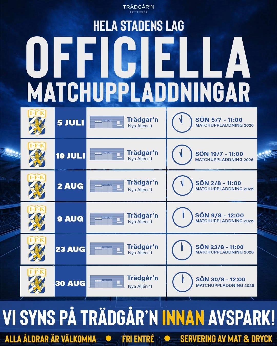 Officiell Matchuppladdning - IFK Göteborg