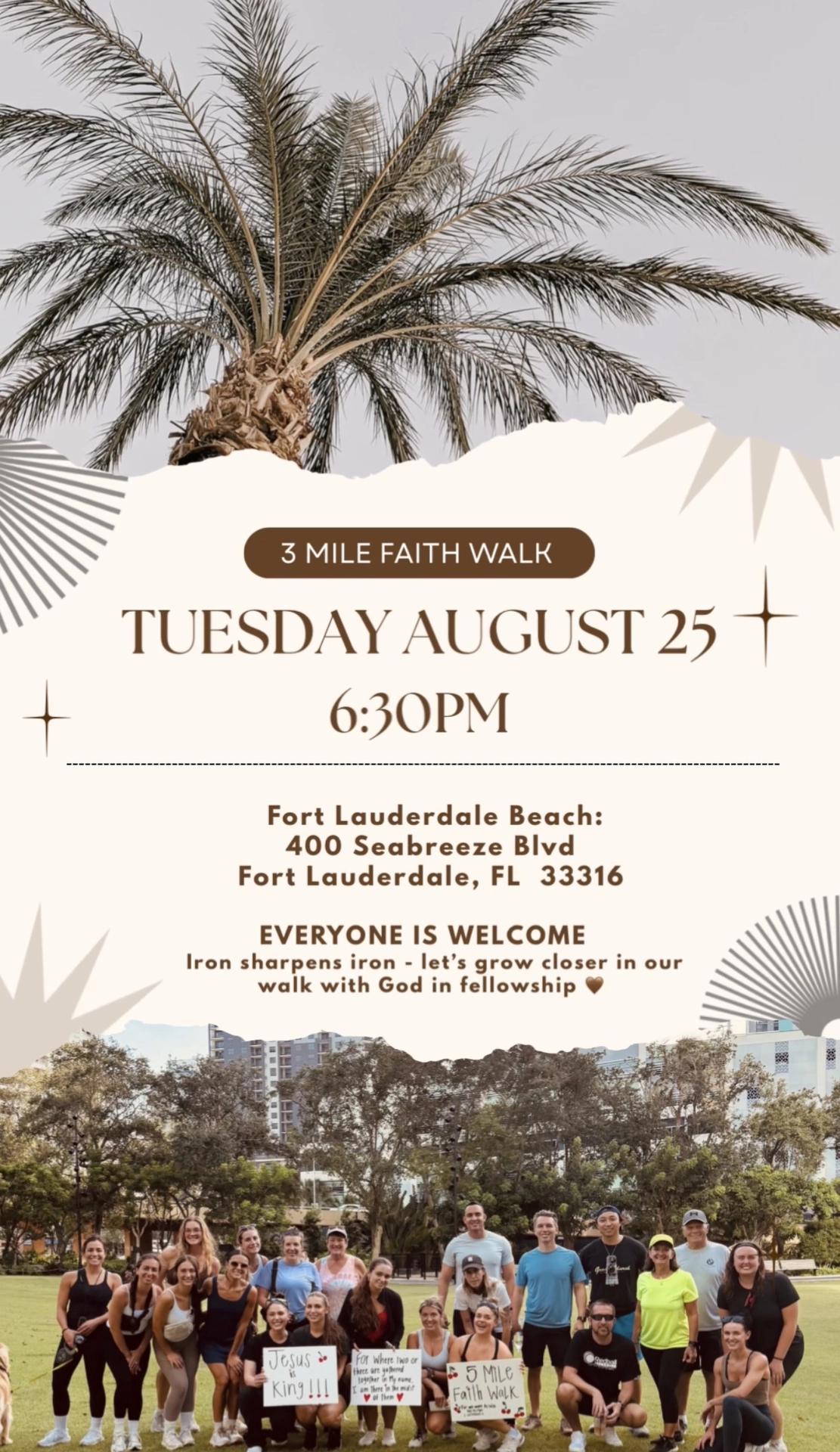 3 Mile Faith Walk - August 25th