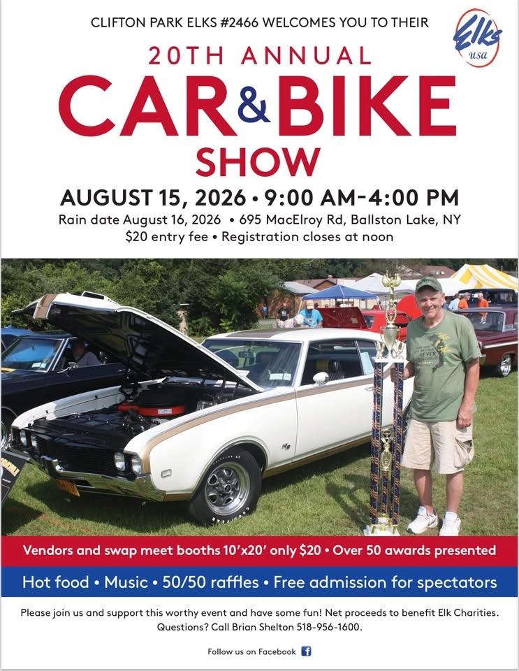 20th Annual Clifton Park Elks Car Show