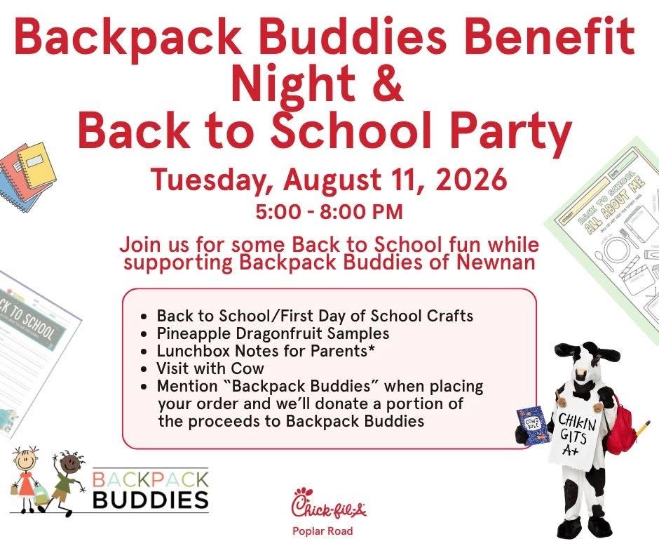 Backpack Buddies Benefit Night & Back to School Party