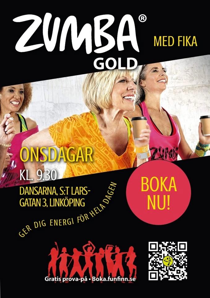Zumba Gold® med fika i Dansarnas lokal i Linköping, onsdagar året om