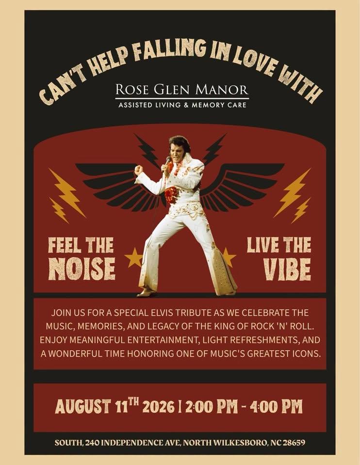 Elvis Tribute Show at Rose Glen Manor